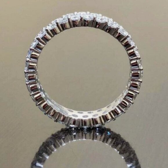 Vintage Pavé Eternity Ring - Sterling - Picture 5 of 7